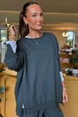 Made in Italy Lagenlook Chill Sweatshirt Charcoal